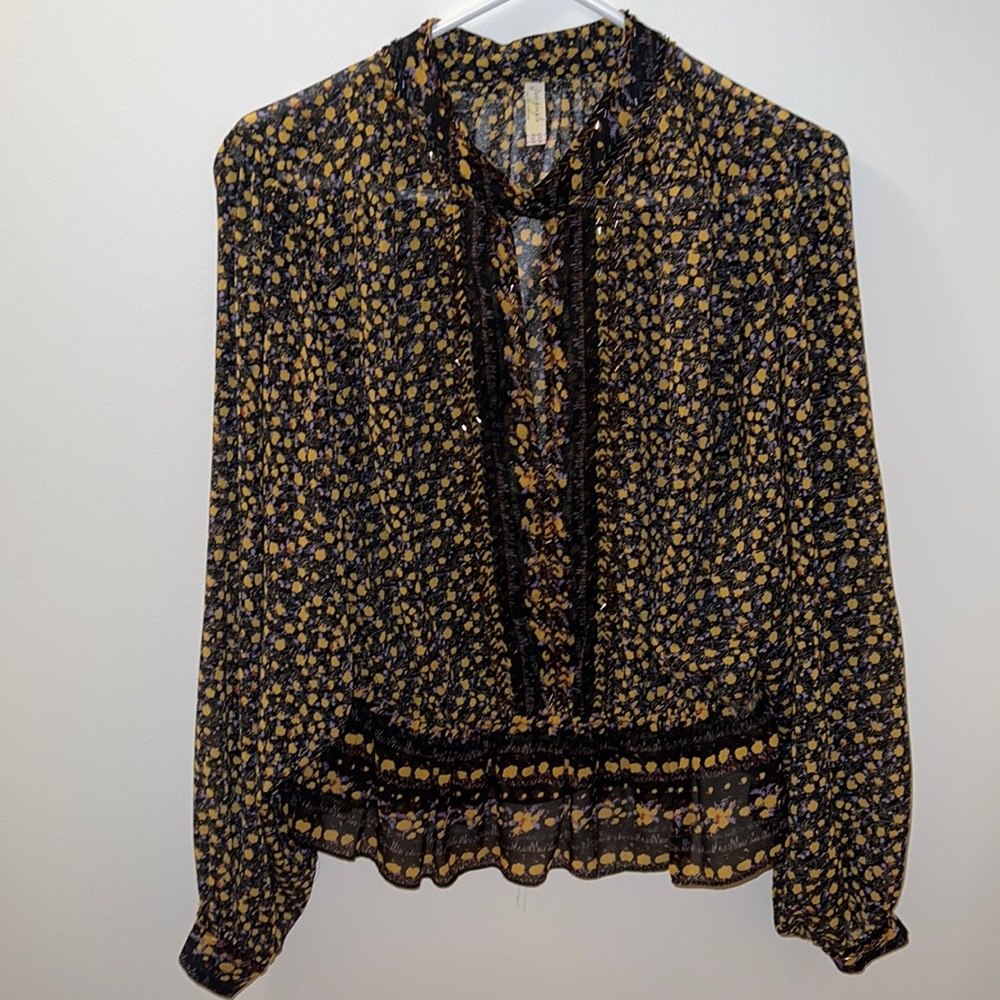 Free People Floral Blouse
